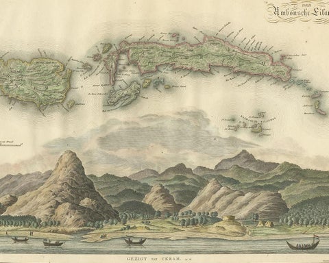 Antique Map of Seram, Boero and the Banda Islands by Van den Bosch '1818', view 4