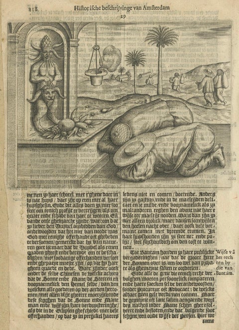 Idol Worship at Bantam, from Pontanus’ History of Amsterdam, 1611, close-up 1