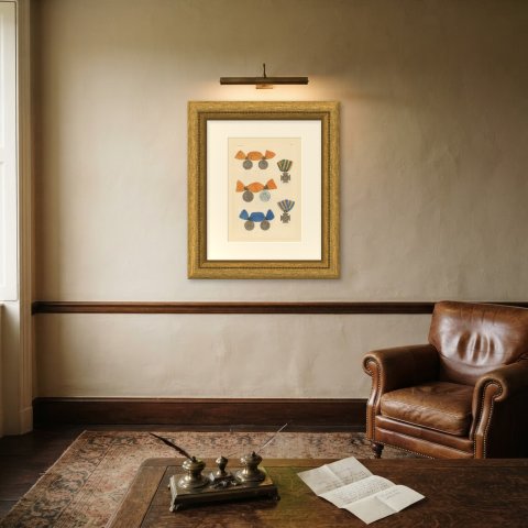 Dutch Medals, War in Java and Citadel of Antwerp, Plate LIV, 1844, shown framed on a wall, true to size