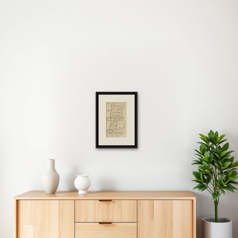 Antique Print of Fortresses in Indonesia by Valentijn '1726', shown framed on a wall, true to size