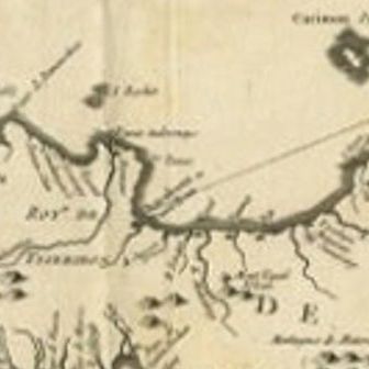 Antique Map of Java and Madura Island, Indonesia, c.1760, close-up 1