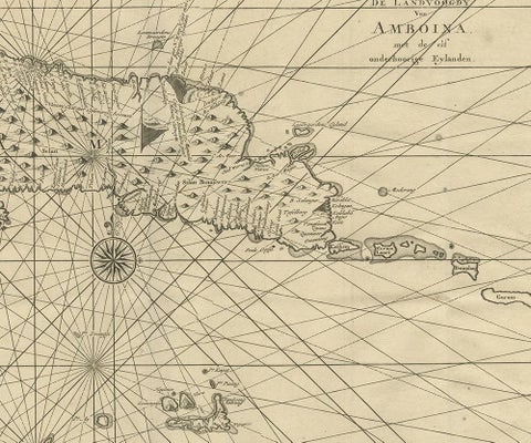 Antique Map of Ambon and Surroundings by Valentijn '1726', view 4