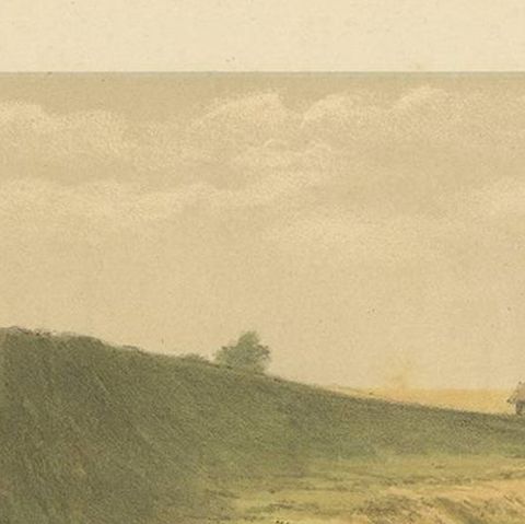 Antique Print of a Road near Cipanas 'Java' by M.T.H. Perelaer, 1888, close-up 1