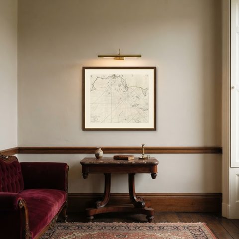 Two Antique Sea Charts of the Thousand Islands between Batavia and Bantam, c1734, shown framed in a room, true to size