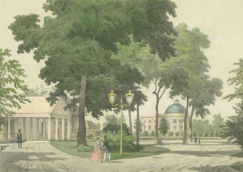 Batavia General's Residence & Governor's Hotel, Jakarta Lithograph, 1860, close-up 2
