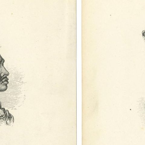 Set of 4 Antique Prints of Natives of Timor, Tahiti, Tasmania & New Zealand 1845, close-up 1