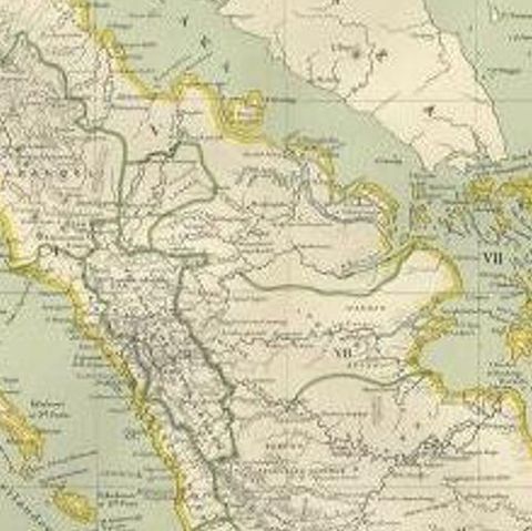 Antique Map of West Sumatra, Indonesia, 1900, close-up 2