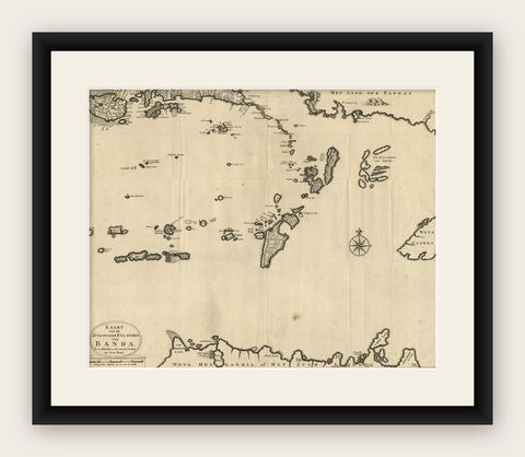 Map of the Southeastern Part of the Banda Islands, Incl Northern Australia, 1726, shown framed