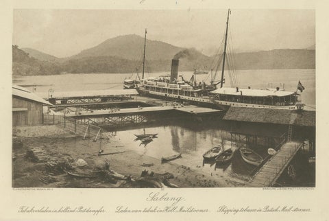 Sabang Port, Pulau Weh, Kleingrothe Dutch East Indies Coaling Photo c.1910, close-up 3