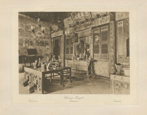 Chinese Temple Interior, Medan, Sumatra, C J Kleingrothe, Dutch East Indies 1910, close-up 1