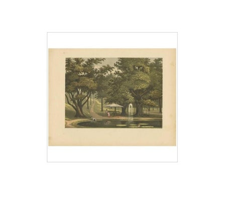 Antique Print of a Fountain on Java by M.T.H. Perelaer, 1888, view 3