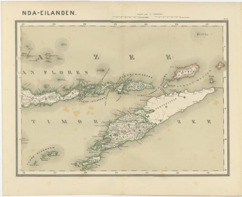 Antique Two-Sheet Map of the Lesser Sunda Islands, Dutch East Indies, 1884, view 3
