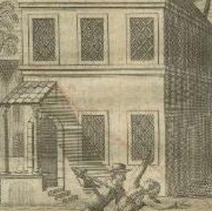 Antique Print of a Boatswain Murdered by the Portugese by Valentijn, 1726, close-up 1