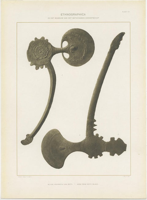 Twelve Prints of Ethnographic Items of Batavia Published by J.W. Teillers '1910', view 8