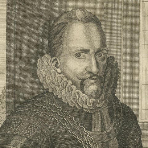 VOC Governor Gerrit Reynst: A Dutch Master of Colonial Trade, 1724 Engraving, close-up 2