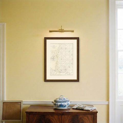Antique Sea Chart by J. B. d'Apres de Mannevillette, Sumatra, 1780, shown framed on a wall, true to size