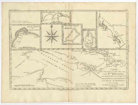Antique Detailed Map of Papua New Guinea and the Regions to the West, ca.1780, view 2