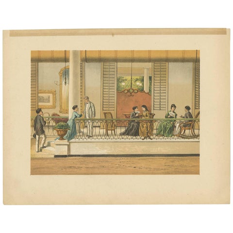 Antique Print of a Scene in Tegal ‘Indonesia’ by M.T.H. Perelaer, 1888