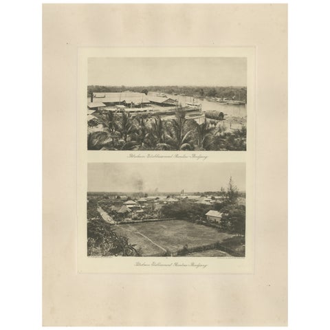 Oil Industry at Rantau-Pandjang, Sumatra, Dutch East Indies, ca.1910