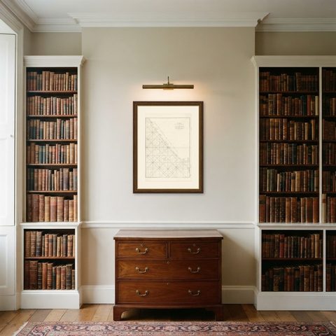Antique Sea Chart of the Coast of Sumatra, Indonesia, circa 1775, shown framed in a room, true to size